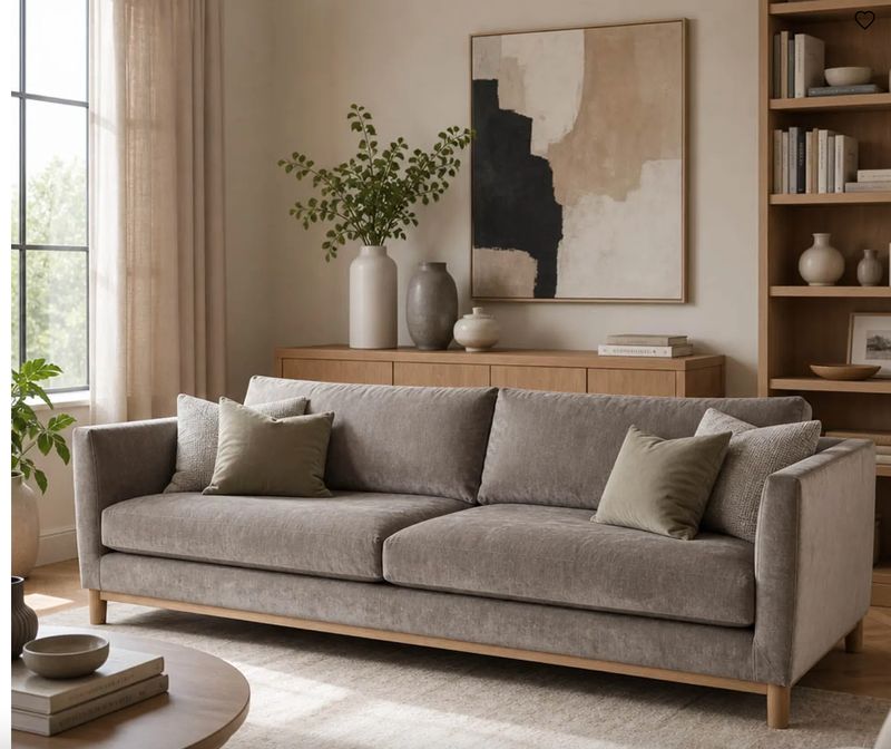 Green Sofa 93L x 39W x 32H
