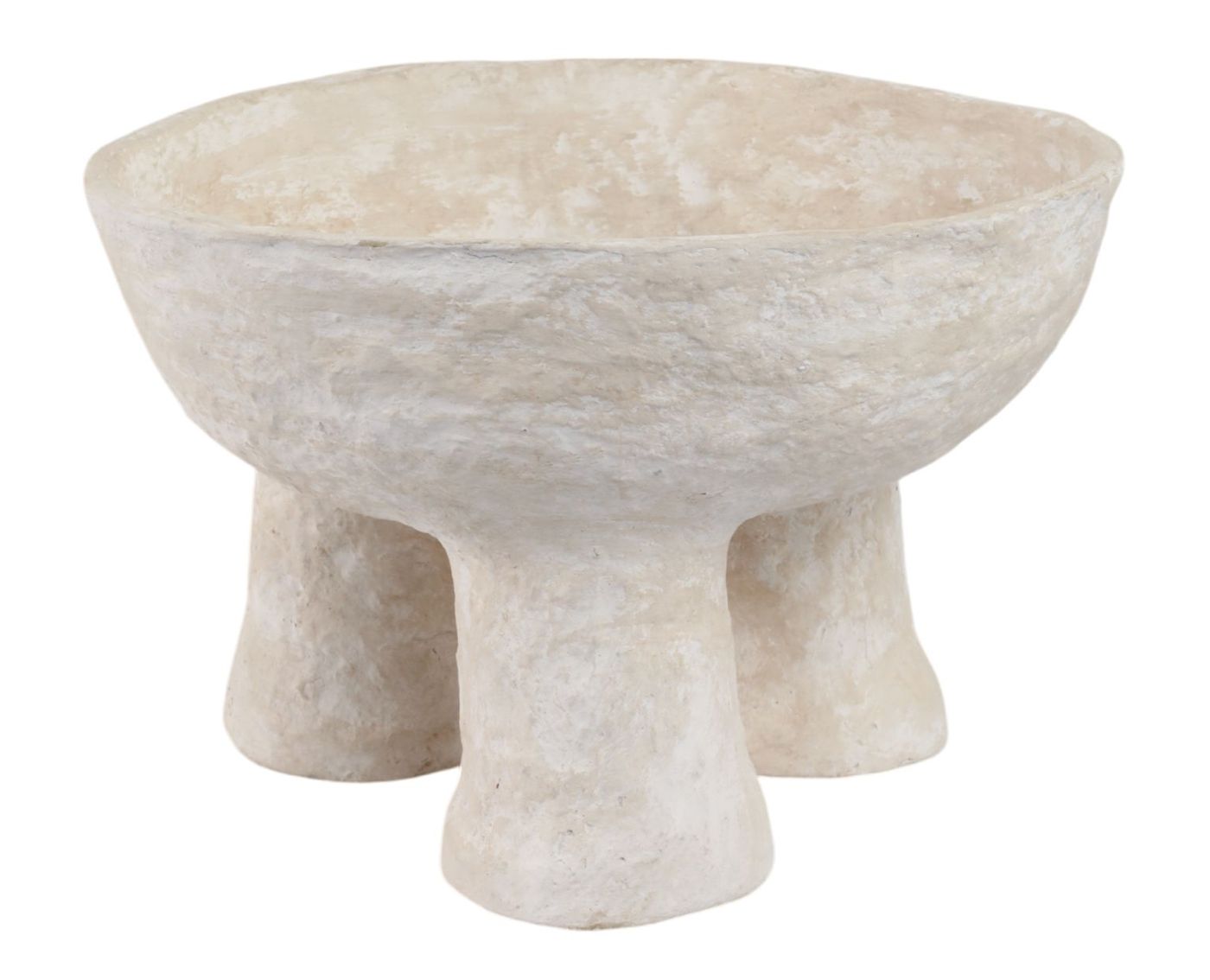 White Paper Mache Bowl