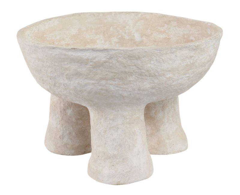 White Paper Mache Bowl White Paper Mache Bowl