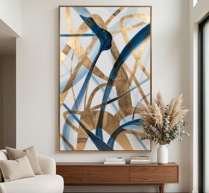 Blue and Gold Art 82L x 52H