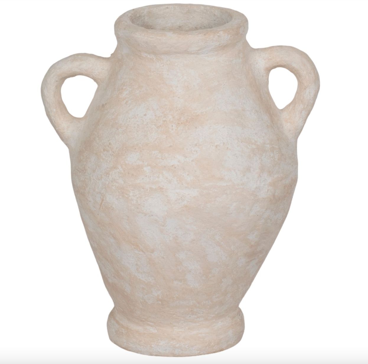 White Paper Mache Vase 24"