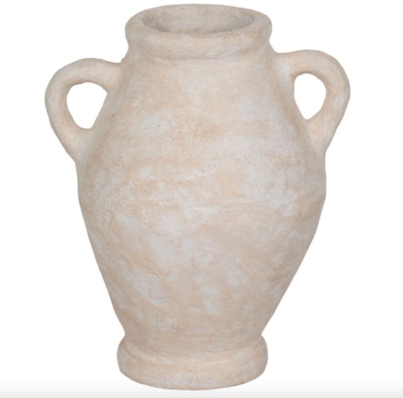 White Paper Mache Vase 24" White Paper Mache Vase 24"