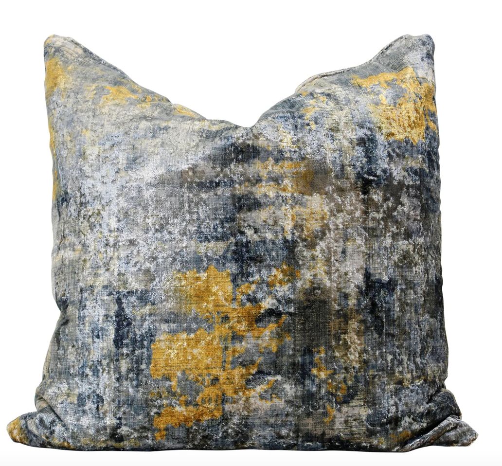 Aura Blue Pillow 24x24