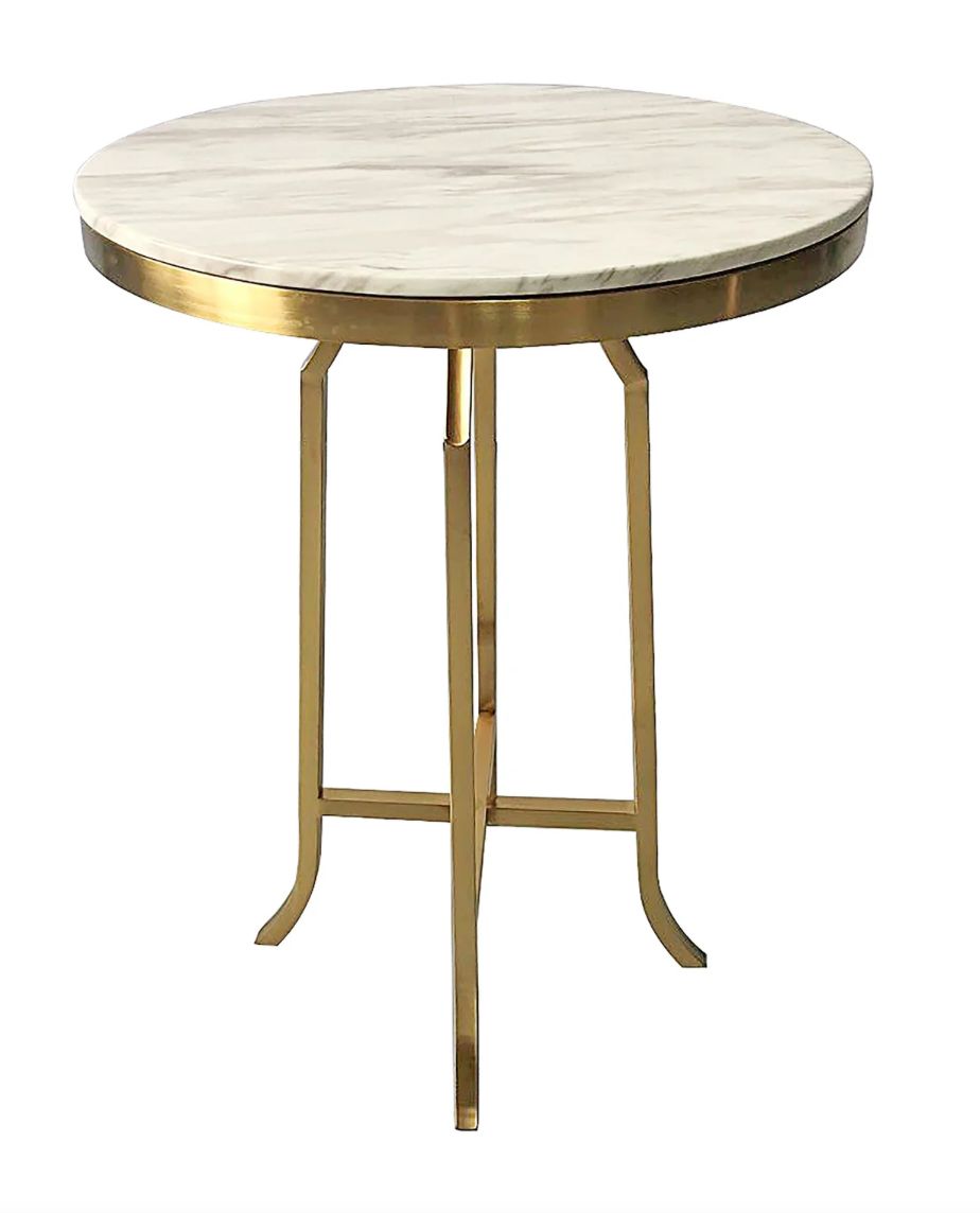 Marble Top Bar Table 39H 29W
