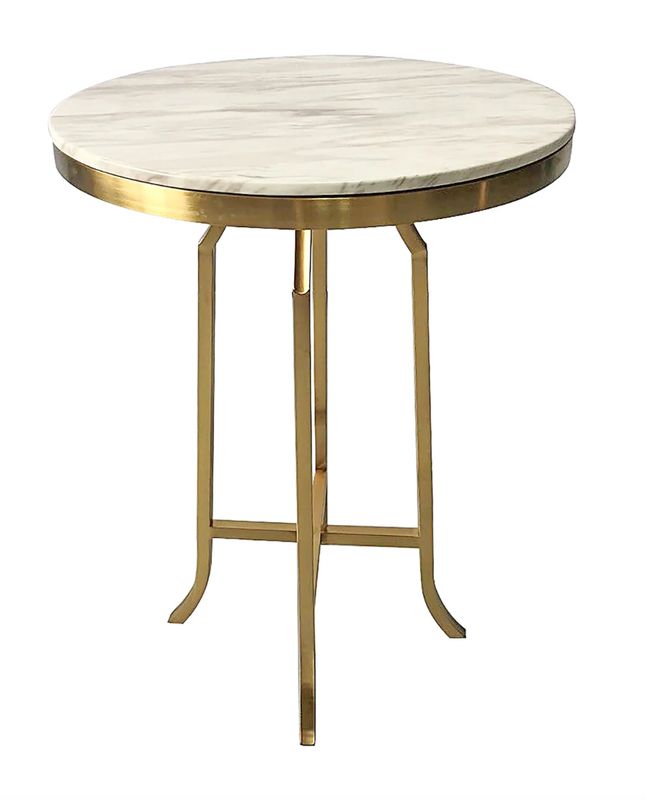 Marble Top Bar Table 39H 29W