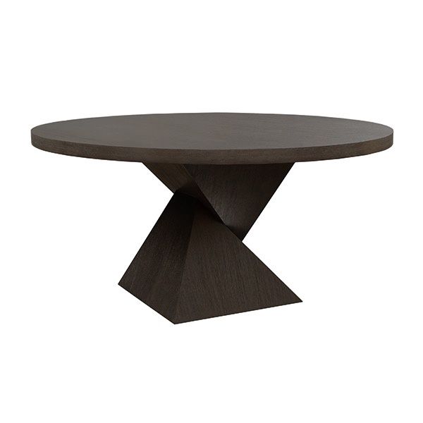 Sculptural Base Dining Table Dk Espresso