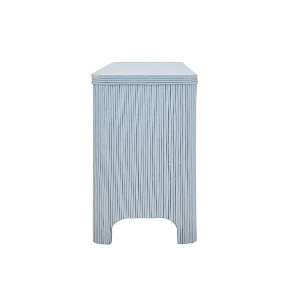 Coastal Blue Sideboard W/Mirror Doors