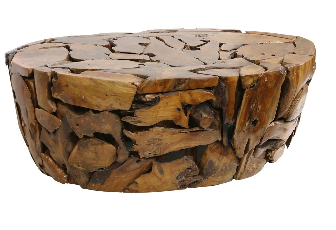 Oval Teak Wood Coffee Table