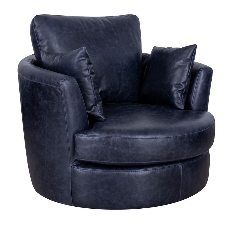 Swivel Leather Chair Navy Swivel Leather Chair Navy