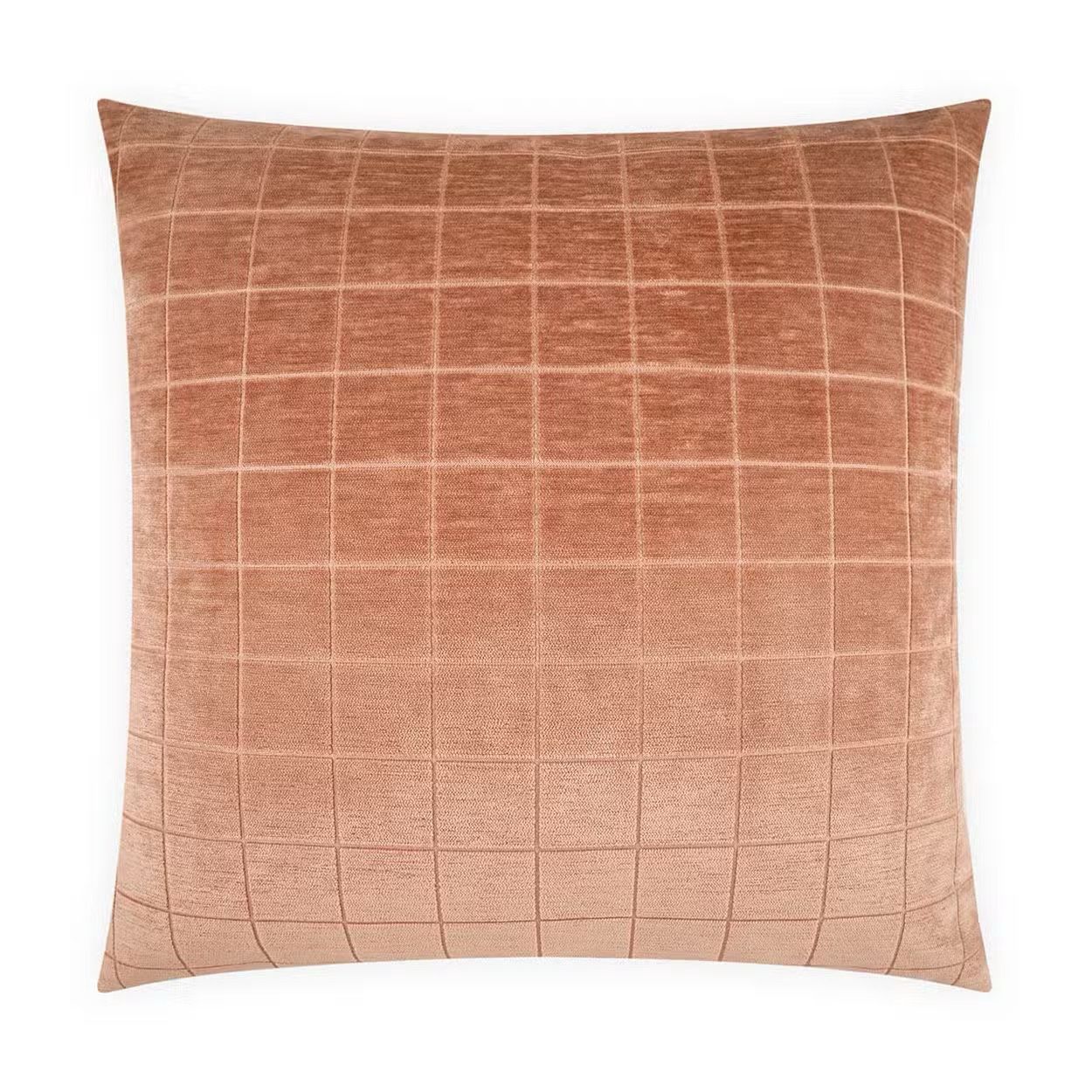 Camden Check Salmon Pillow 24"X24"
