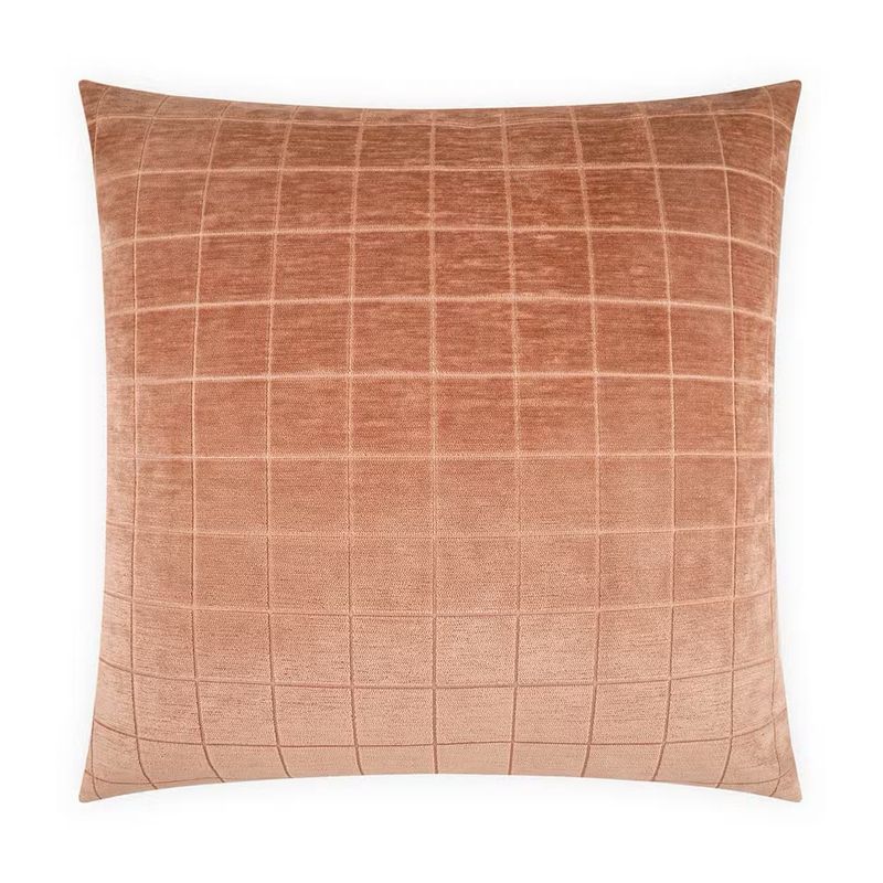 Camden Check Salmon Pillow 24"X24"