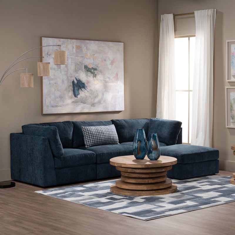Hawthorne Blue Velvet Sectional