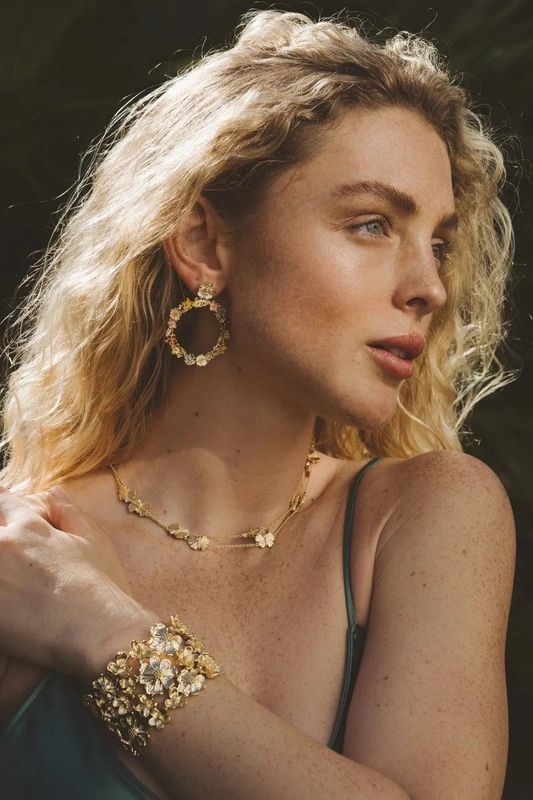 Wildflowers Wide Cuff Gold