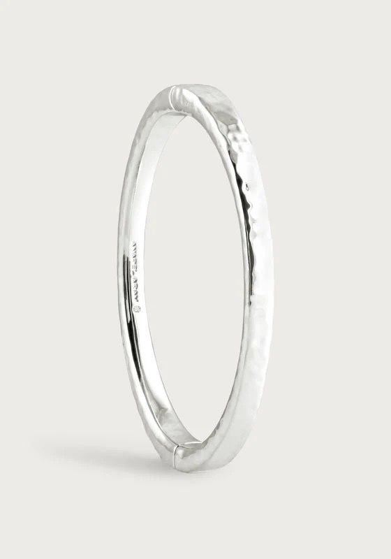 Farrier Wide Hinged Bangle Silver