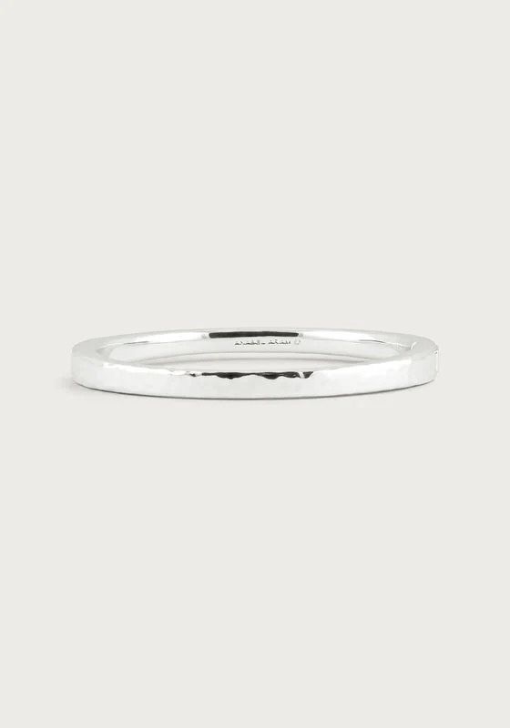 Farrier Wide Hinged Bangle Silver