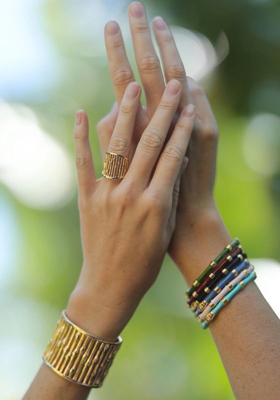 Bamboo Wide Cuff Gold