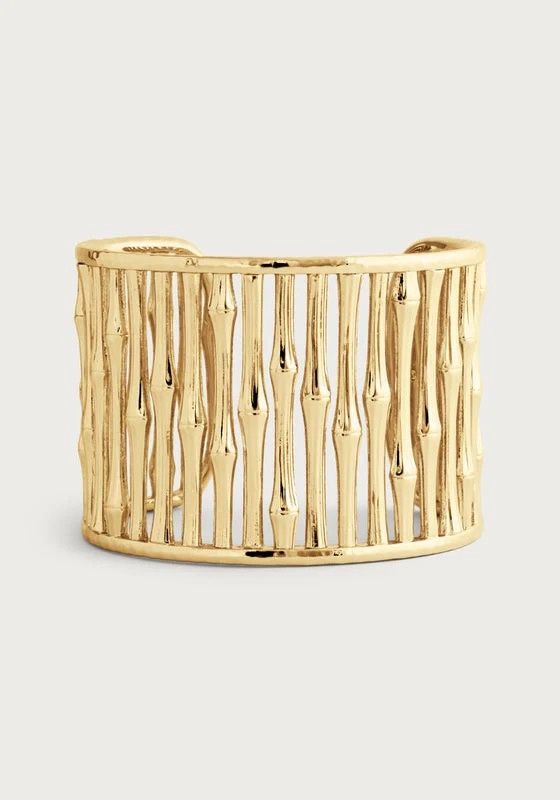 Bamboo Wide Cuff Gold
