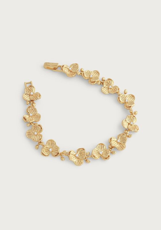 Orchid Link Bracelet Gold