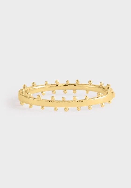 Milos Hinged Bangle Gold