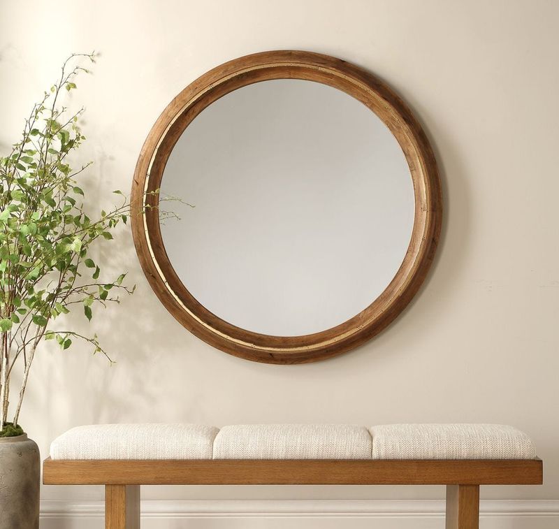 Honey Round Mirror 45"