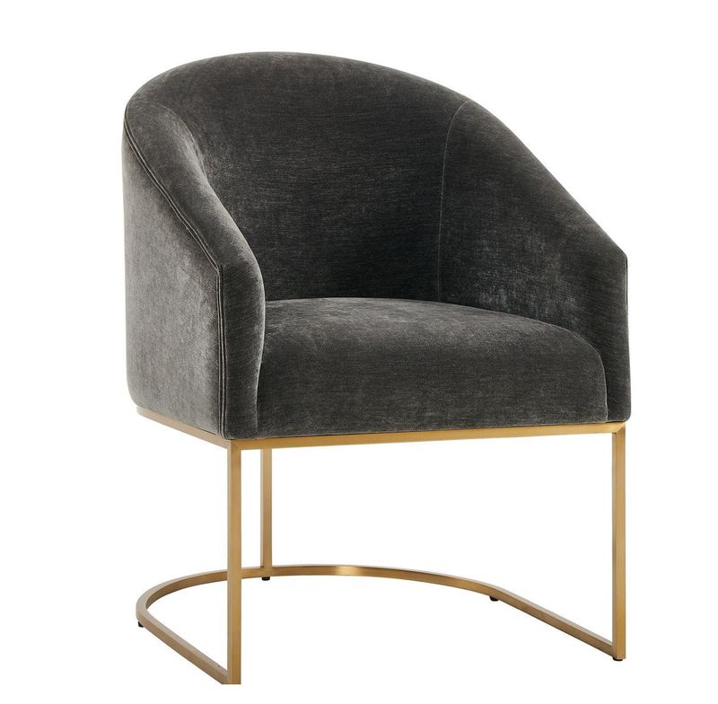 Brass Barrel Dining Arm Chair Brass Barrel Dining Arm Chair