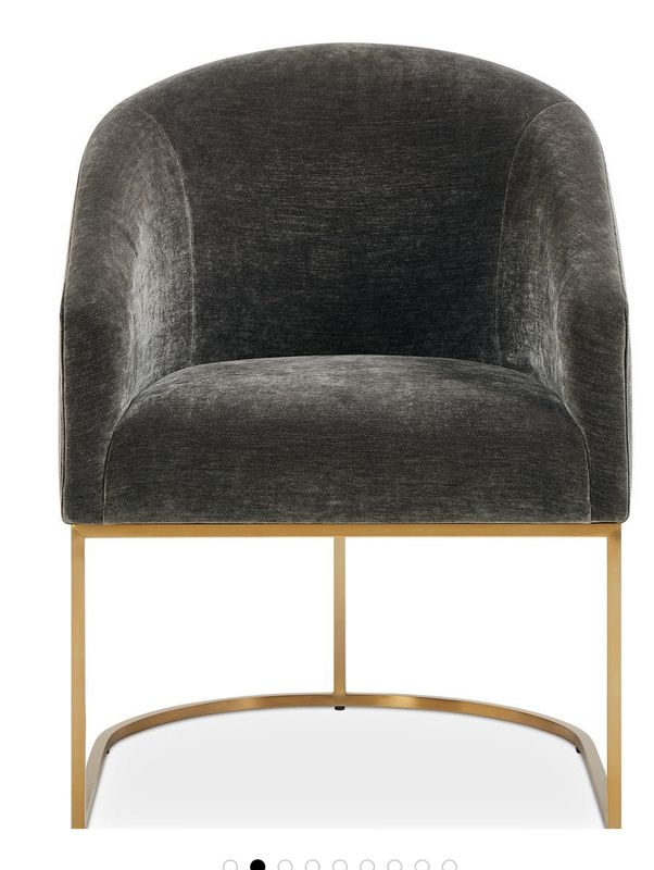 Brass Barrel Dining Arm Chair