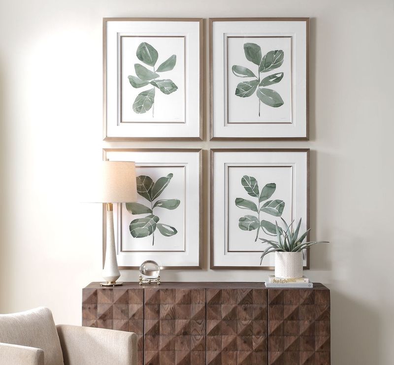 Fiddle Leaf Framed Prints S/4