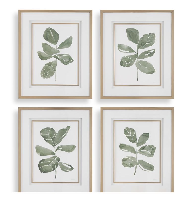 Fiddle Leaf Framed Prints S/4 Fiddle Leaf Framed Prints S/4
