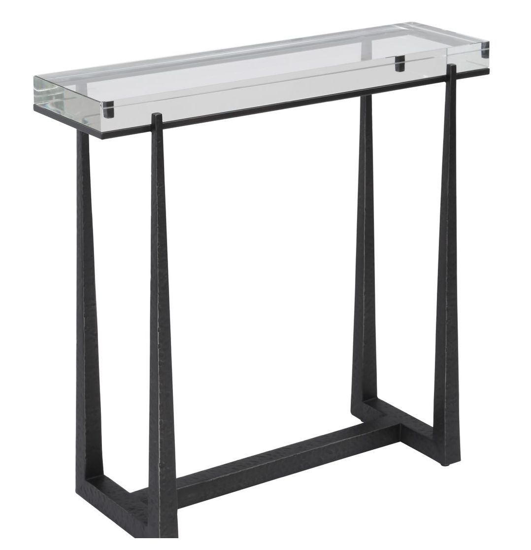Crystal Top Accent Table 24W 24H 9D