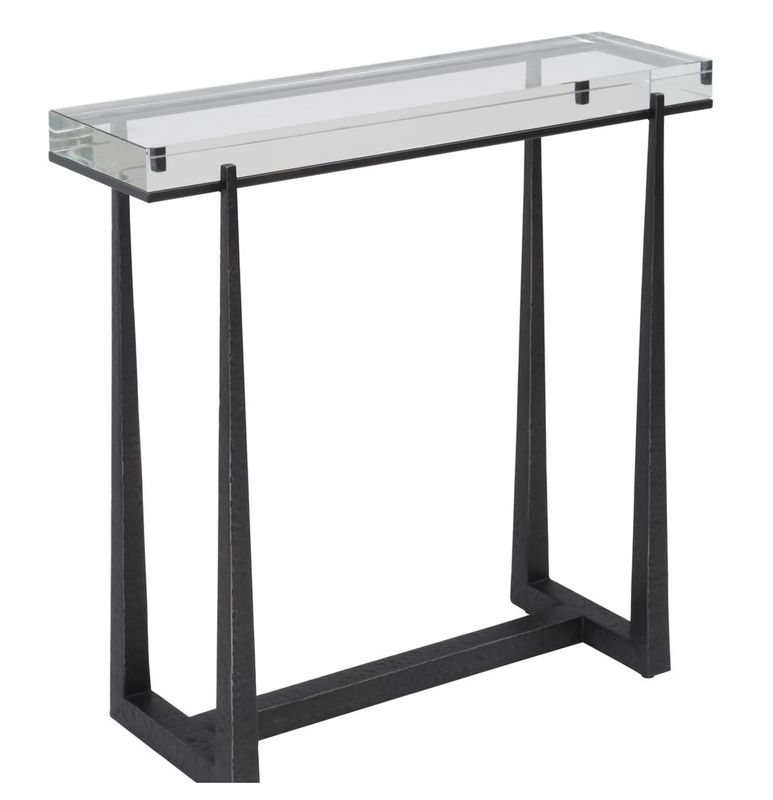 Crystal Top Accent Table 24W 24H 9D