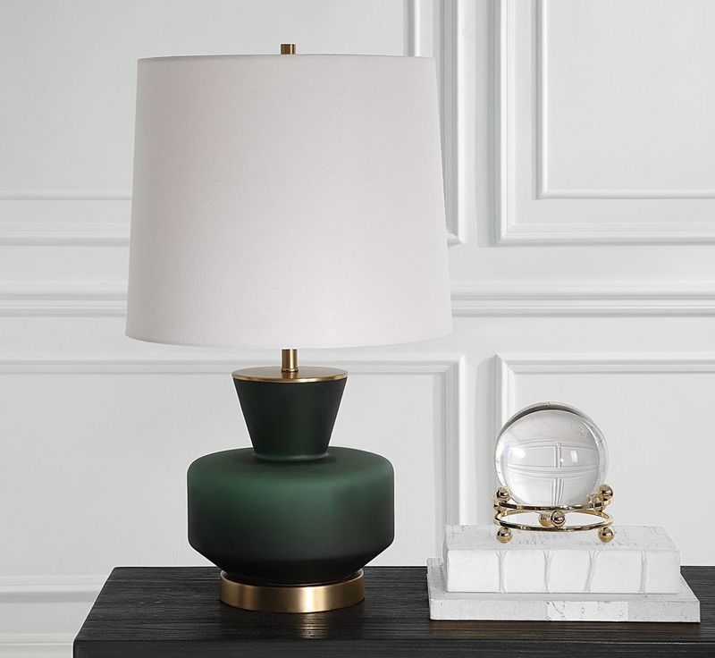 Green Table Lamp 28H