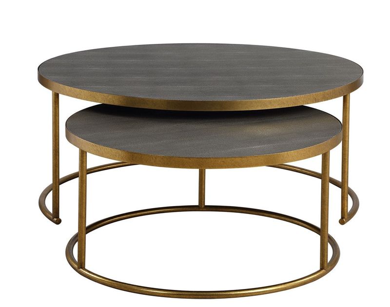 Gray Nesting Coffee Tables S/2