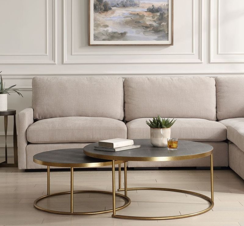 Gray Nesting Coffee Tables S/2
