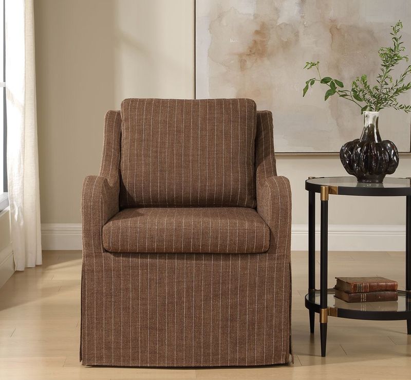Brown Swivel Accent Chair