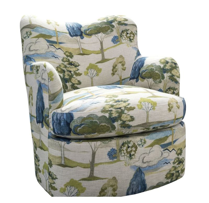 Scenic Print Accent Chair Scenic Print Accent Chair