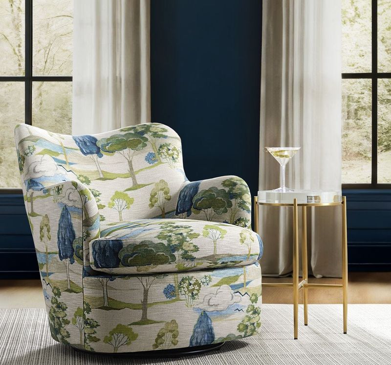 Scenic Print Accent Chair