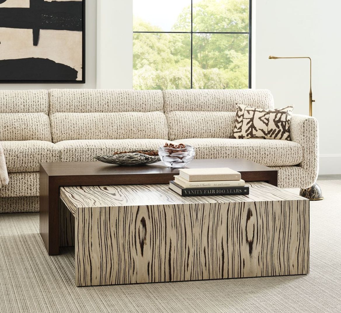Wood Nested Coffee Tables S/2