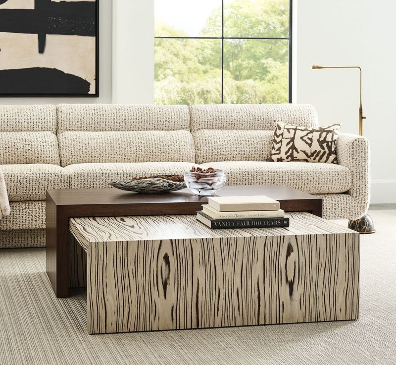 Wood Nested Coffee Tables S/2