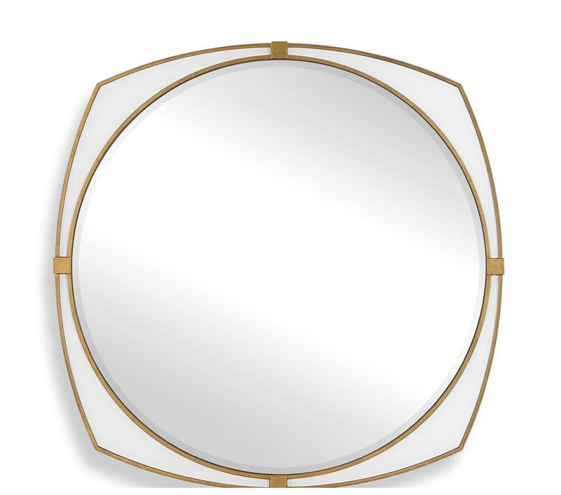 Antique Gold Round Mirror 38"