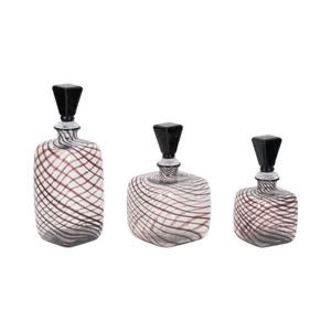 S/3 Black/Brown Vases