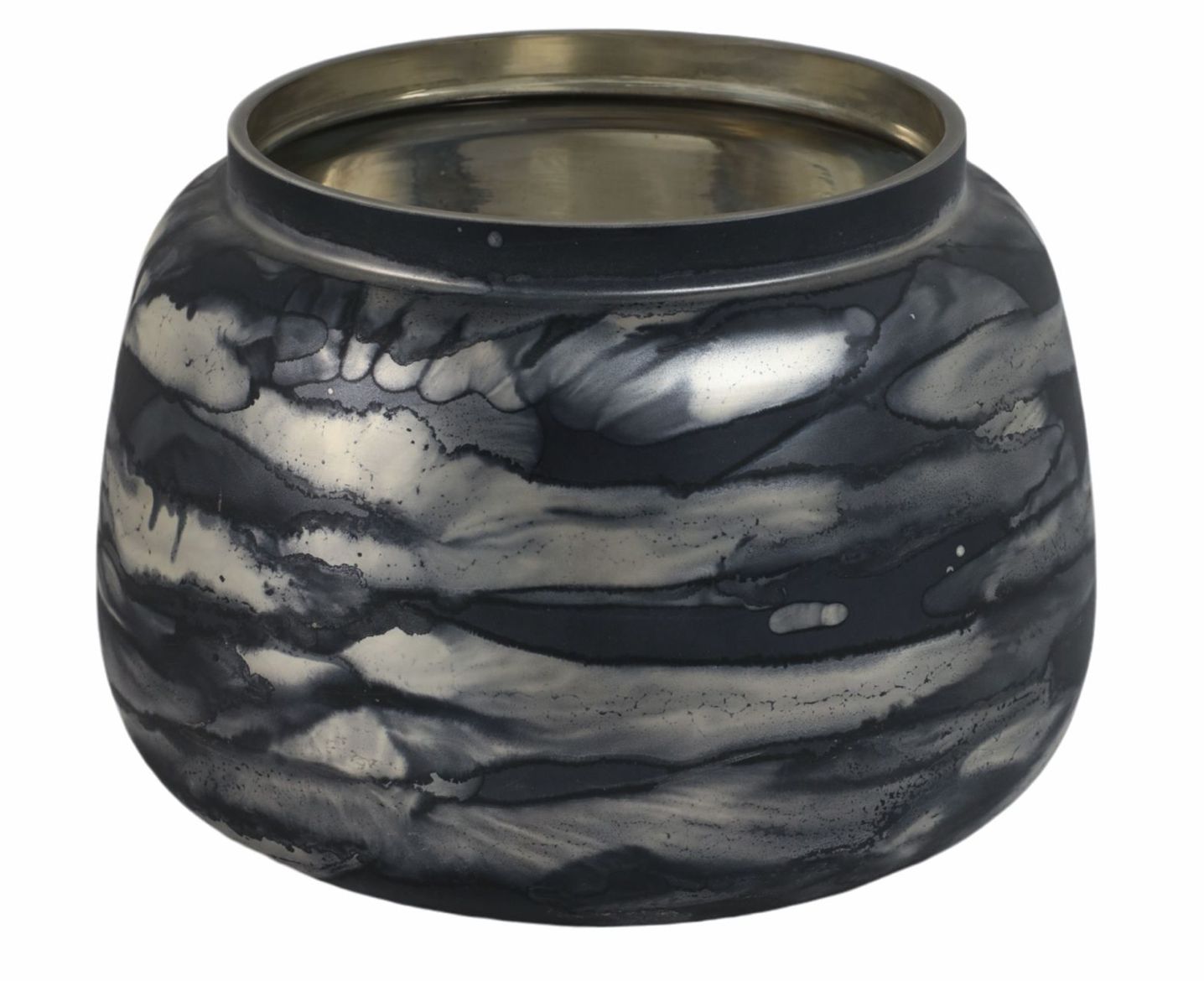 Small Smokey Blue Glass Vase
