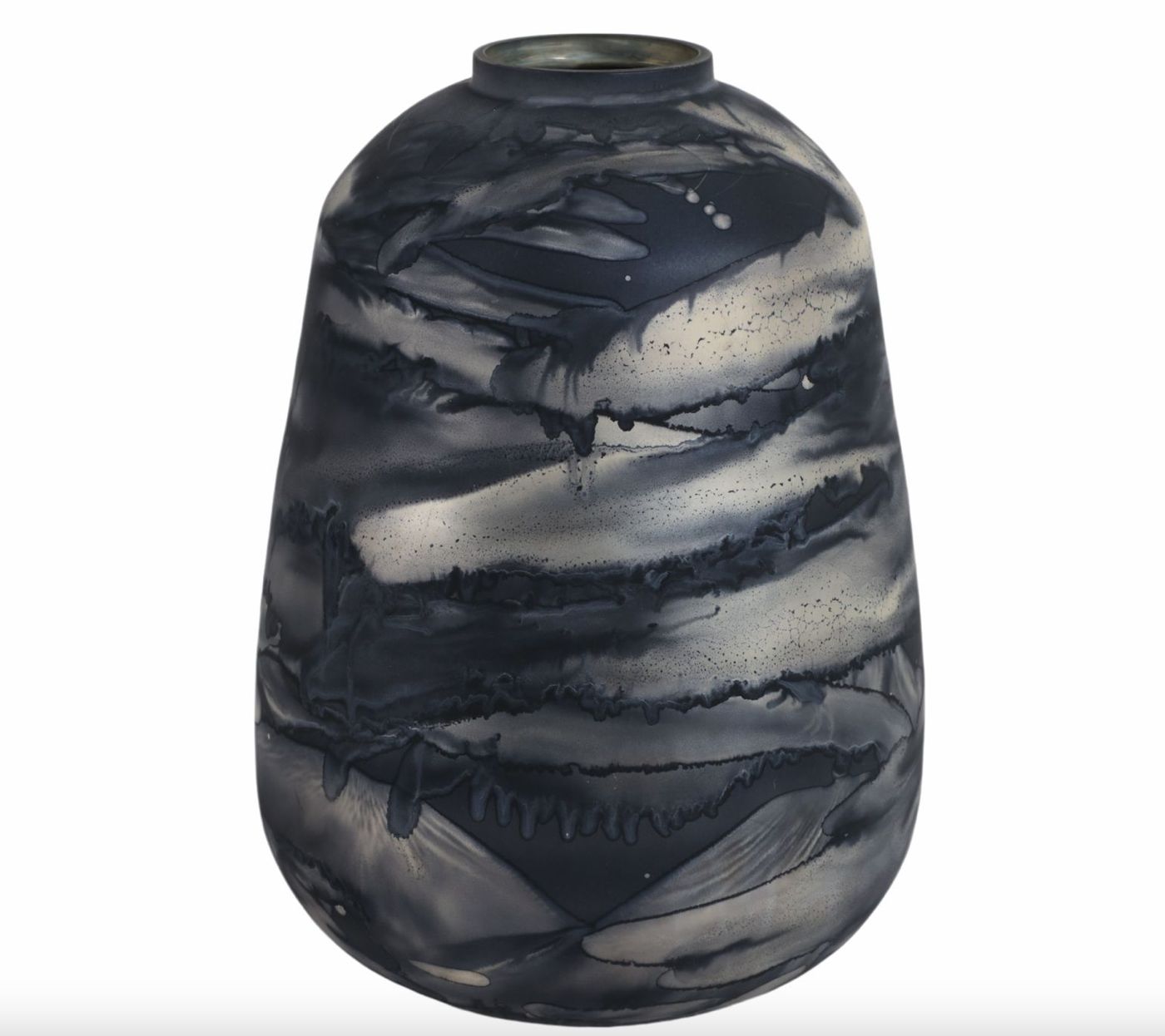 Smokey Blue Glass Vase 12" Smokey Blue Glass Vase 12"