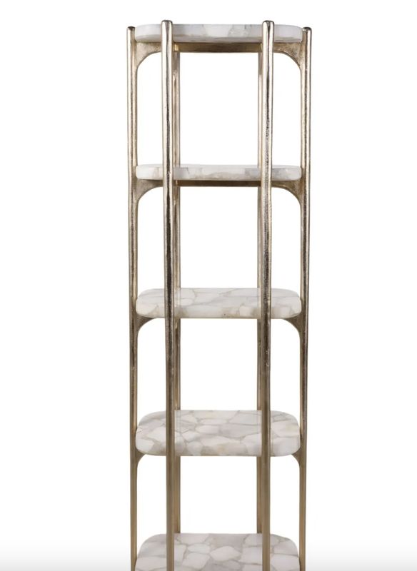 White and Gold Etagere 78H 26L 17W White and Gold Etagere 78H 26L 17W