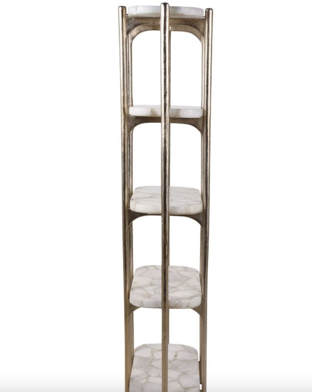 White and Gold Etagere 78H 26L 17W