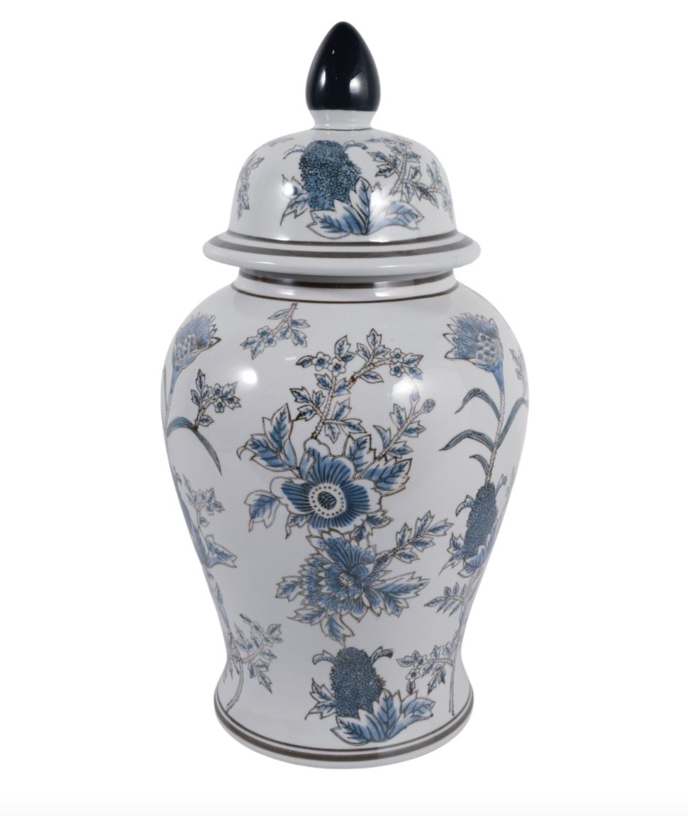 Floral Temple Jar 19"