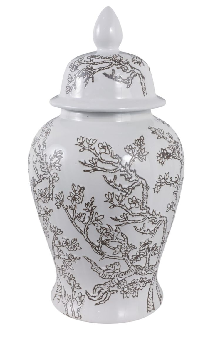 Cherry Blossom Temple Jar 19"