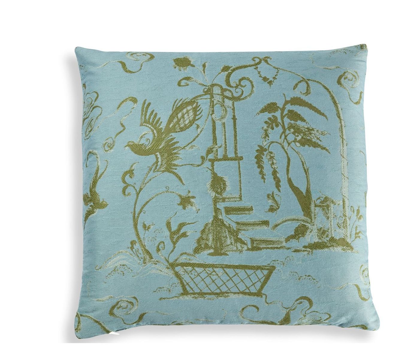 Sky Olive Jacquard Pillow 20x20