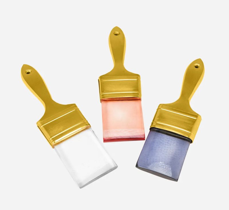 Gold Multi Color Brush Set of 3 Gold Multi Color Brush Set of 3