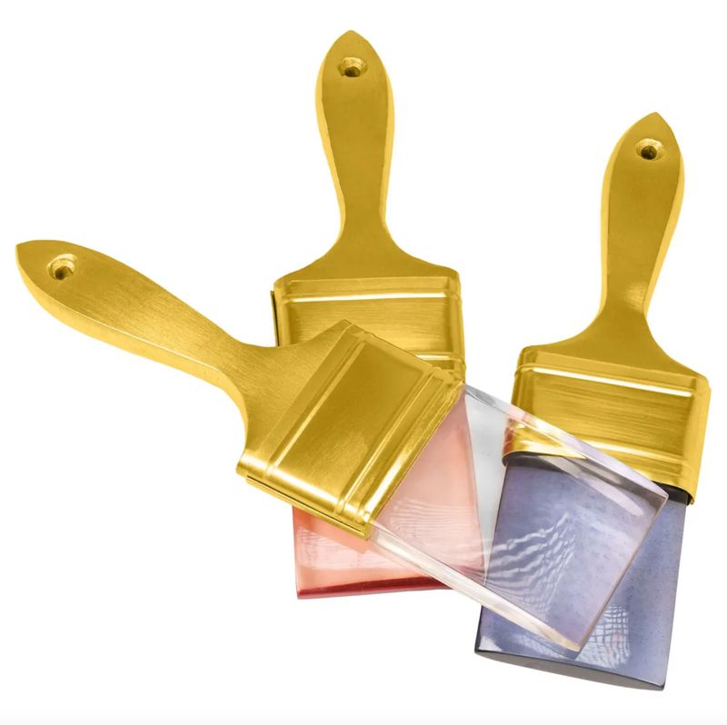 Gold Multi Color Brush Set of 3