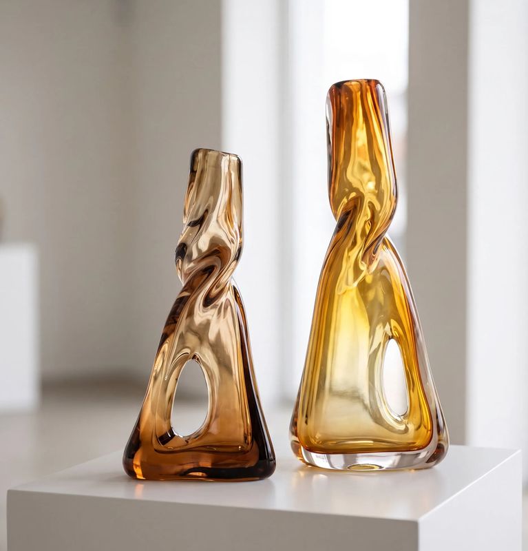 Kava Brown Glass Vase